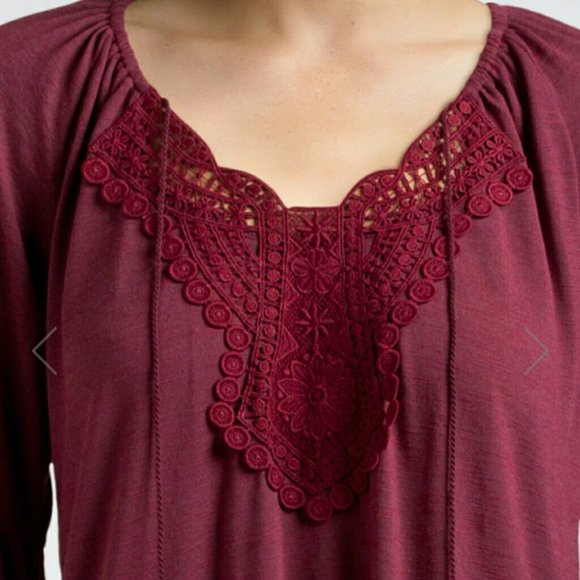 REBECCA MALONE CROCHET PHEASANT TOP - Picture 3 of 4
